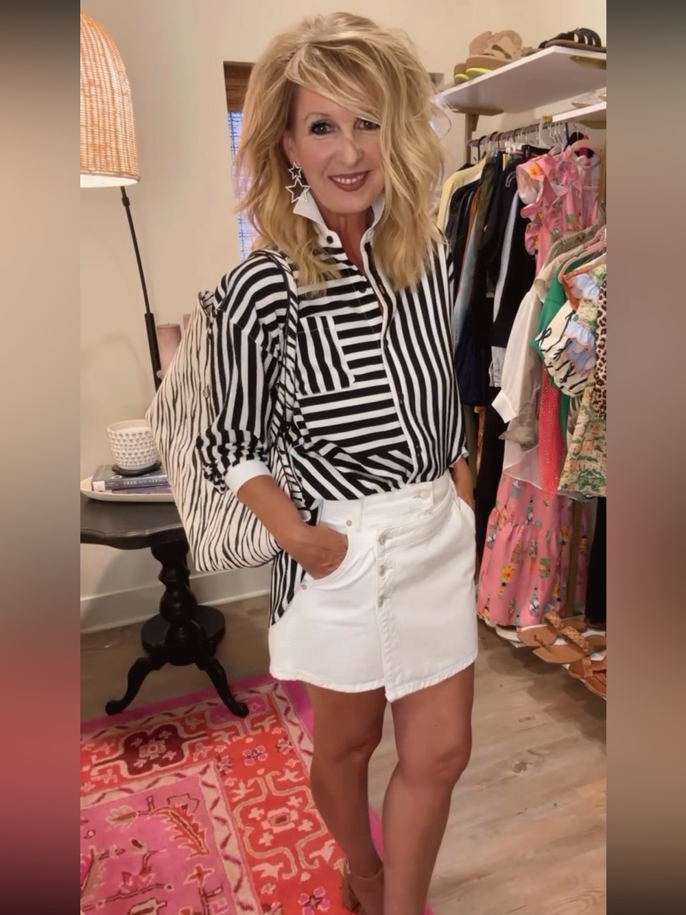 White Asymmetrical Mini Skirt - Picture 9 of 13